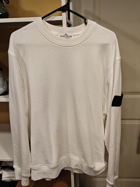 Stone Island Men’s White Crewneck Sweatshirt